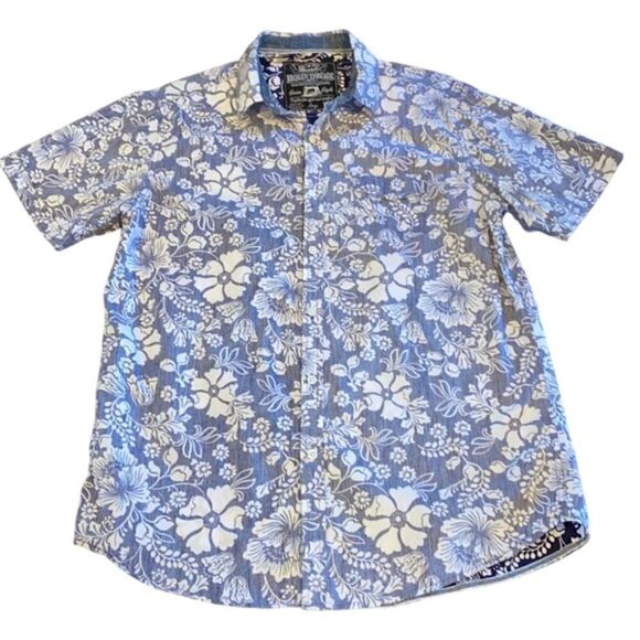 Broken Threads Men’s Retro Inside Out Hawaiian Camp Button Up Shirt Size Large - Picture 2 of 9